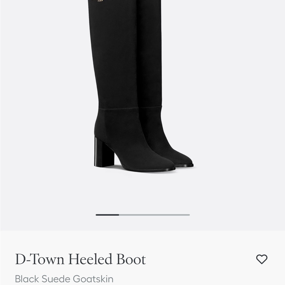 Dior Black Suede Heeled Boots